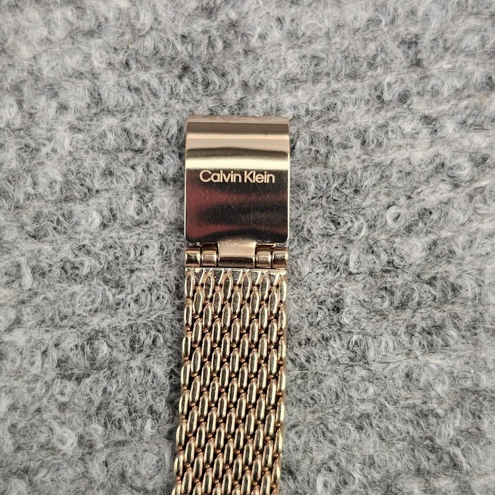 Calvin‎ Klein Women Watch Minimalistic Mesh Bracelet Rose Gold 28mm 25200083
